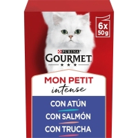 Alimento gato GOURMET Mon Petit selección pescado sobres 6X50 g