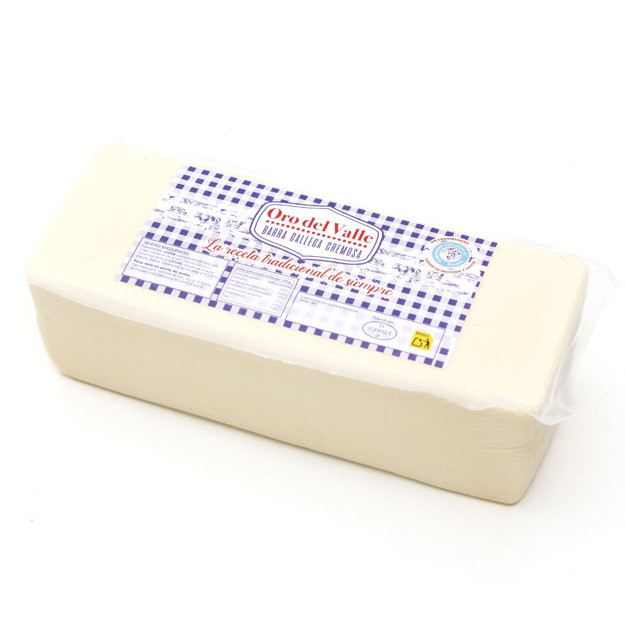 Queso barra ORO DEL VALLE kilo
