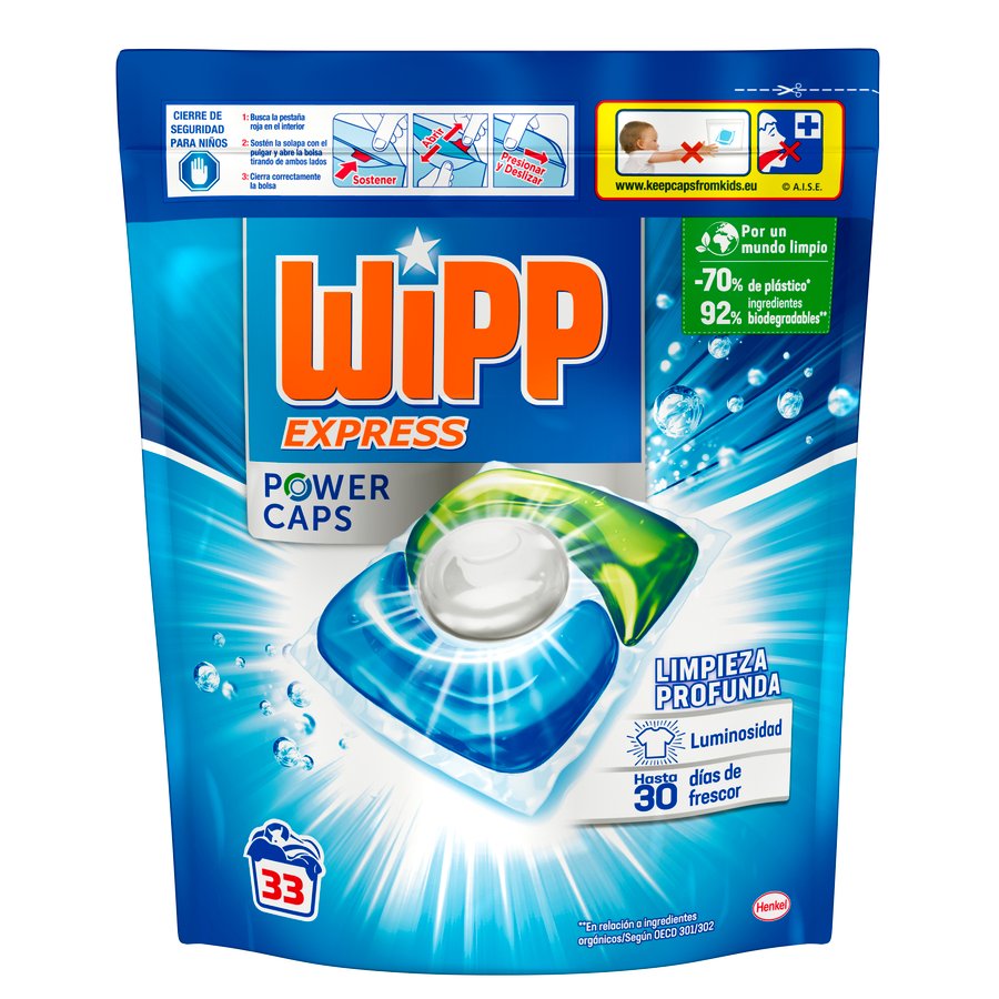 Detergente caps WIPP Express 33 unidades