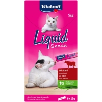 Aperitivo gato líquido VITAKRAFT boy herba gateira 6x15 g