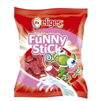 Regaliz fresa relleno nata cortados con pica IFA ELIGES 150 g