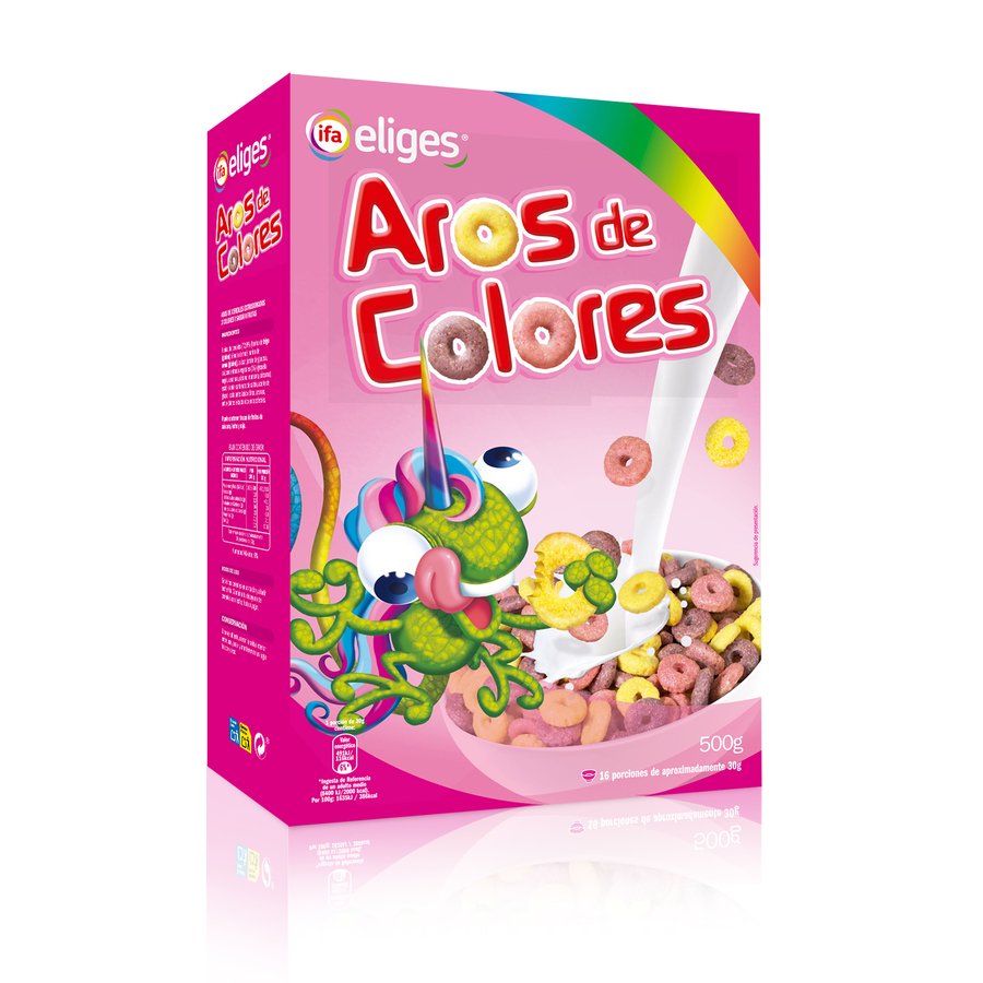 Aros de colores sabor a frutas  IFA ELIGES 500 g