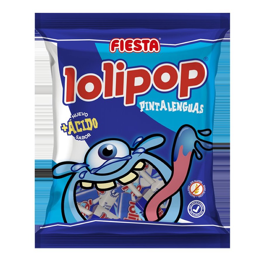 Caramelos LOLIPOP Pintalenguas sin gluten 7 unidades 84 g