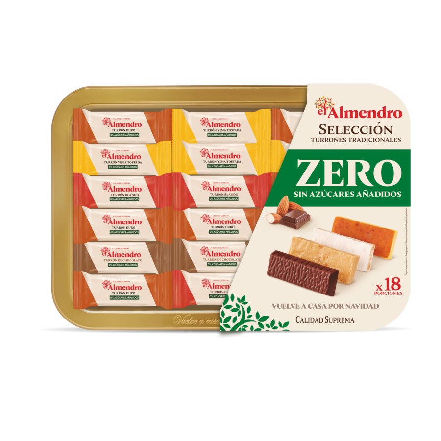 Surtido mini turrones EL ALMENDRO sin azúcar 450 g