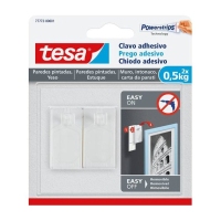 Clavo adhesivo TESA hasta 0,5 kg superficie delicada