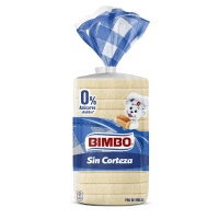 Pan de molde BIMBO blanco sin corteza 500 g