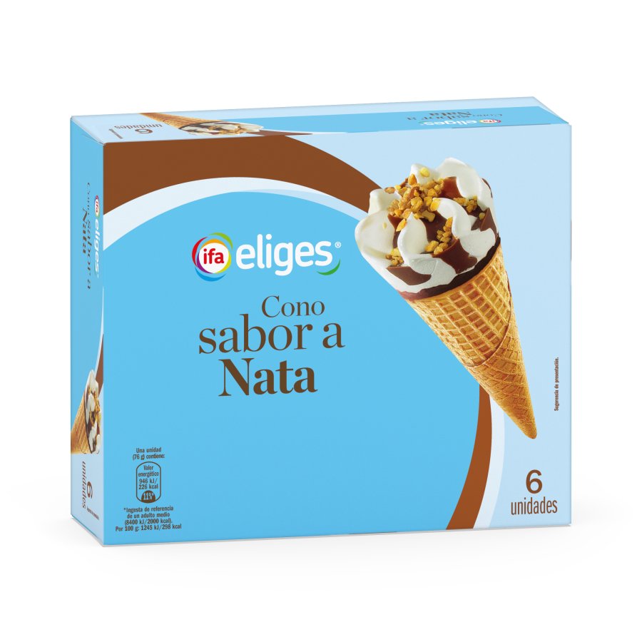 Helado cono nata IFA ELIGES caja 6x76 g