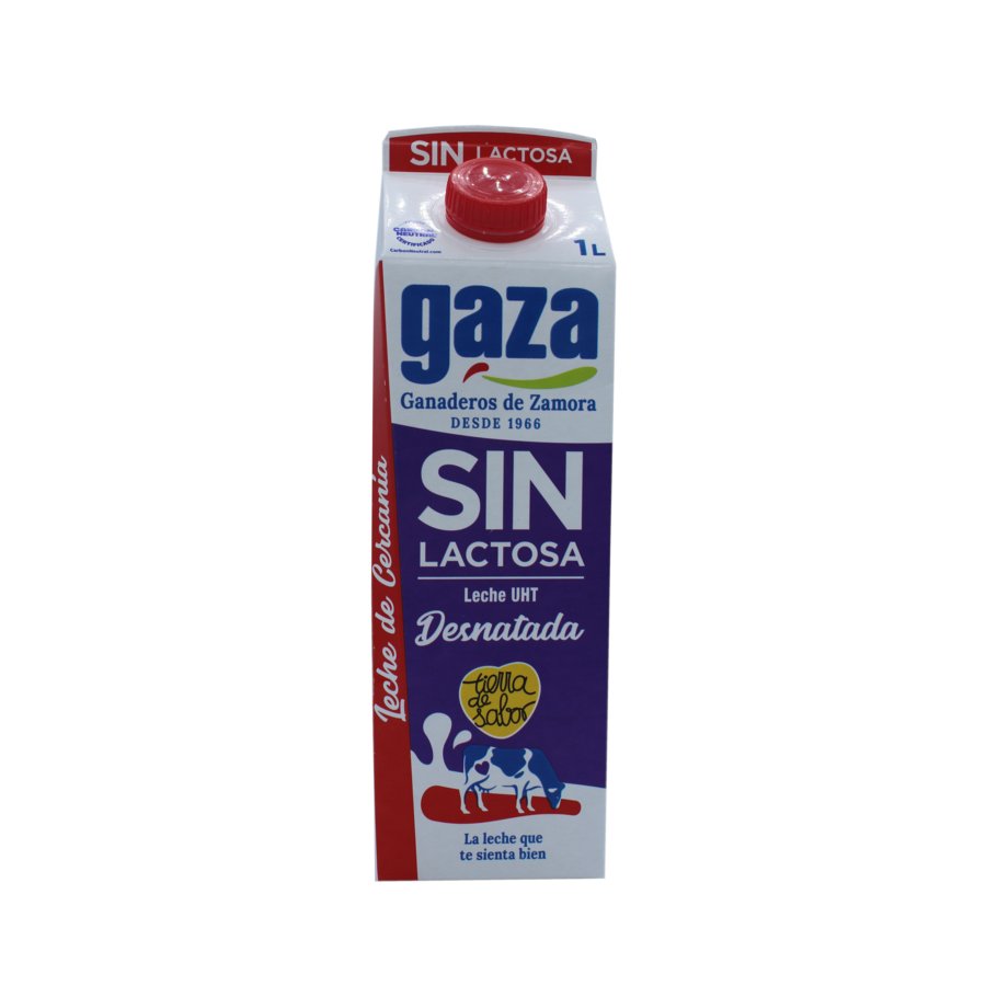 Leche sin lactosa desnatada GAZA 1 l