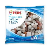 Preparado paella y sopa marisco congelado IFA ELIGES 685 g