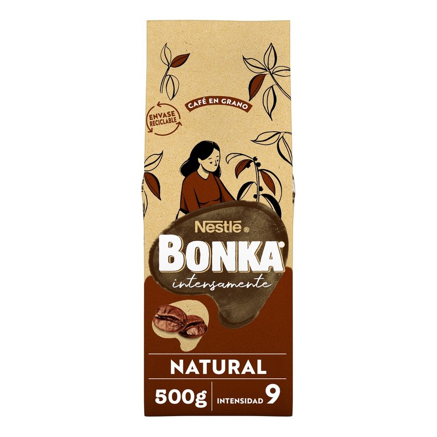Café grano natural BONKA paquete 500 g