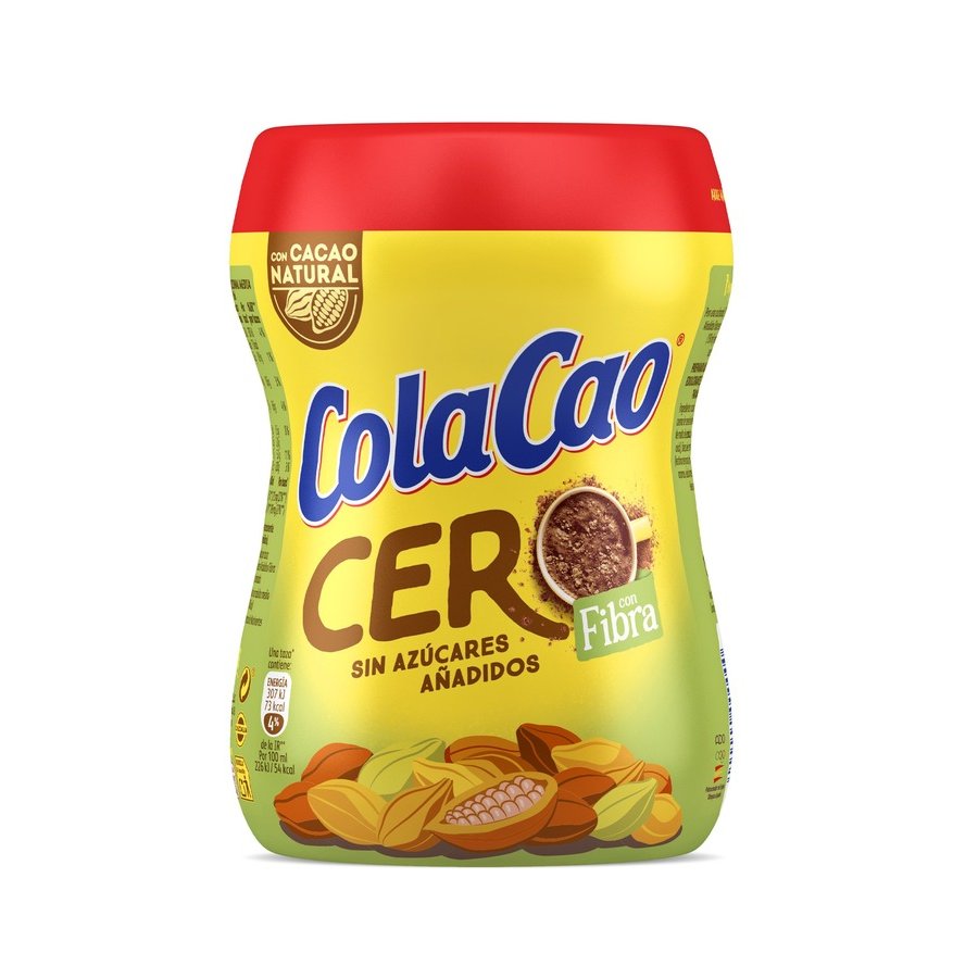 Cacao soluble COLA CAO 0% azúcar añadido con fibra 300 g