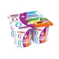 Yogur desnatado IFA ELIGES con melocotón pack 4x125 g