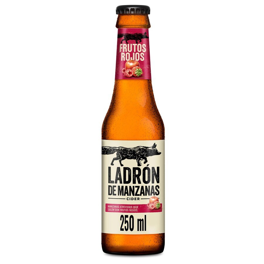 Cider LADRÓN DE MANZANAS frutos rojos botellín 25 cl