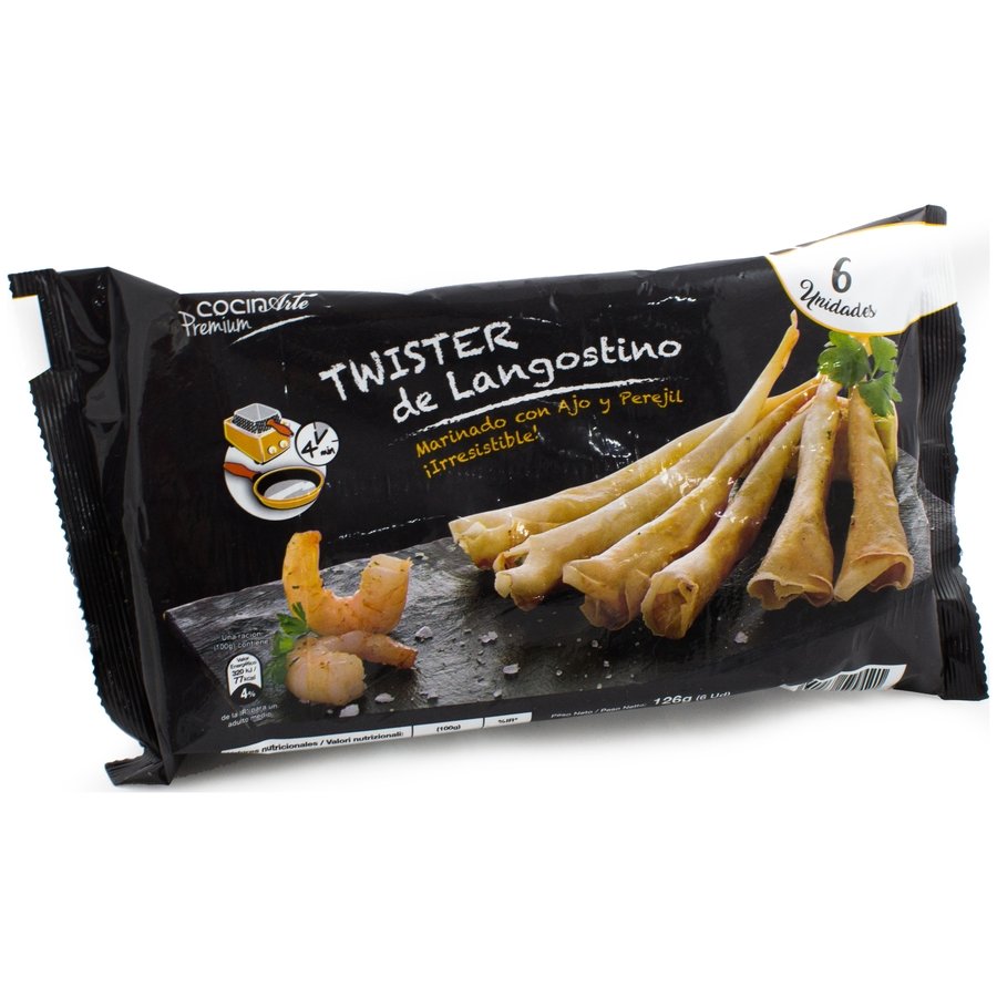Twister de langostino congelado COCINARTE 6 unidades 126 g