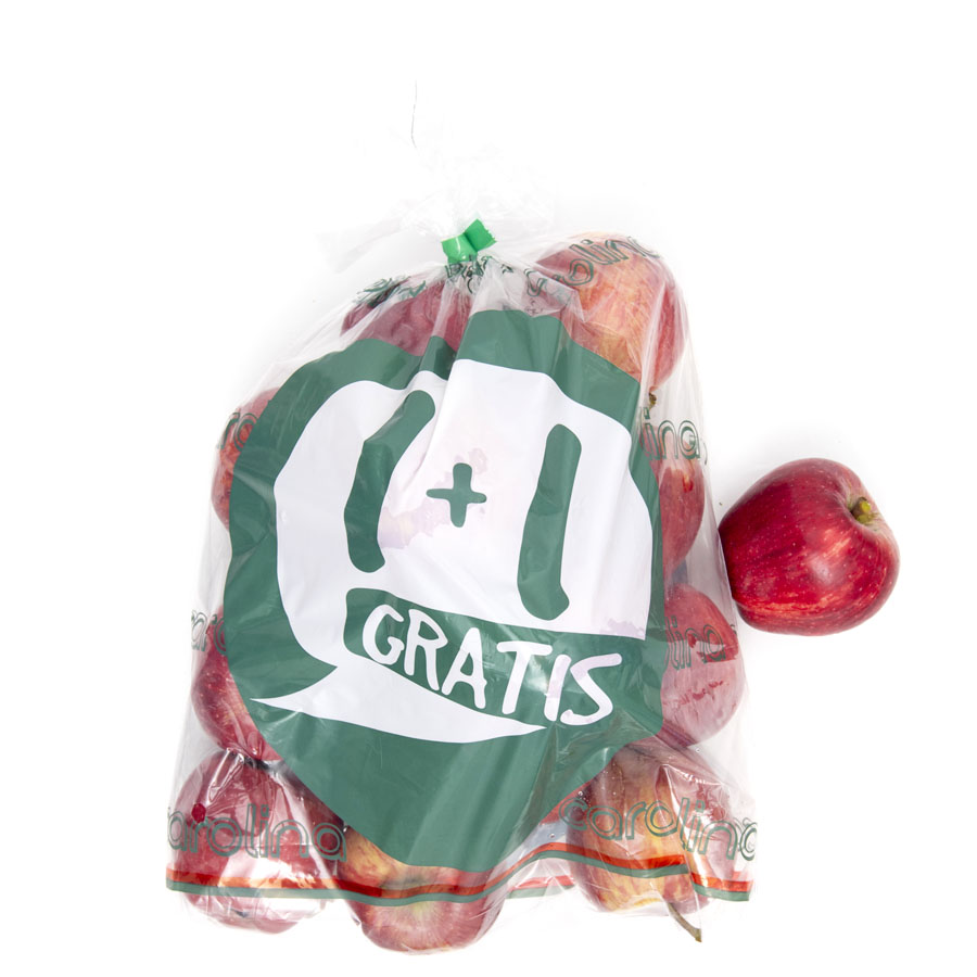 Manzana roja categoría 1ª calibre 60mm+ bolsa 1 kg+1 kg gratis