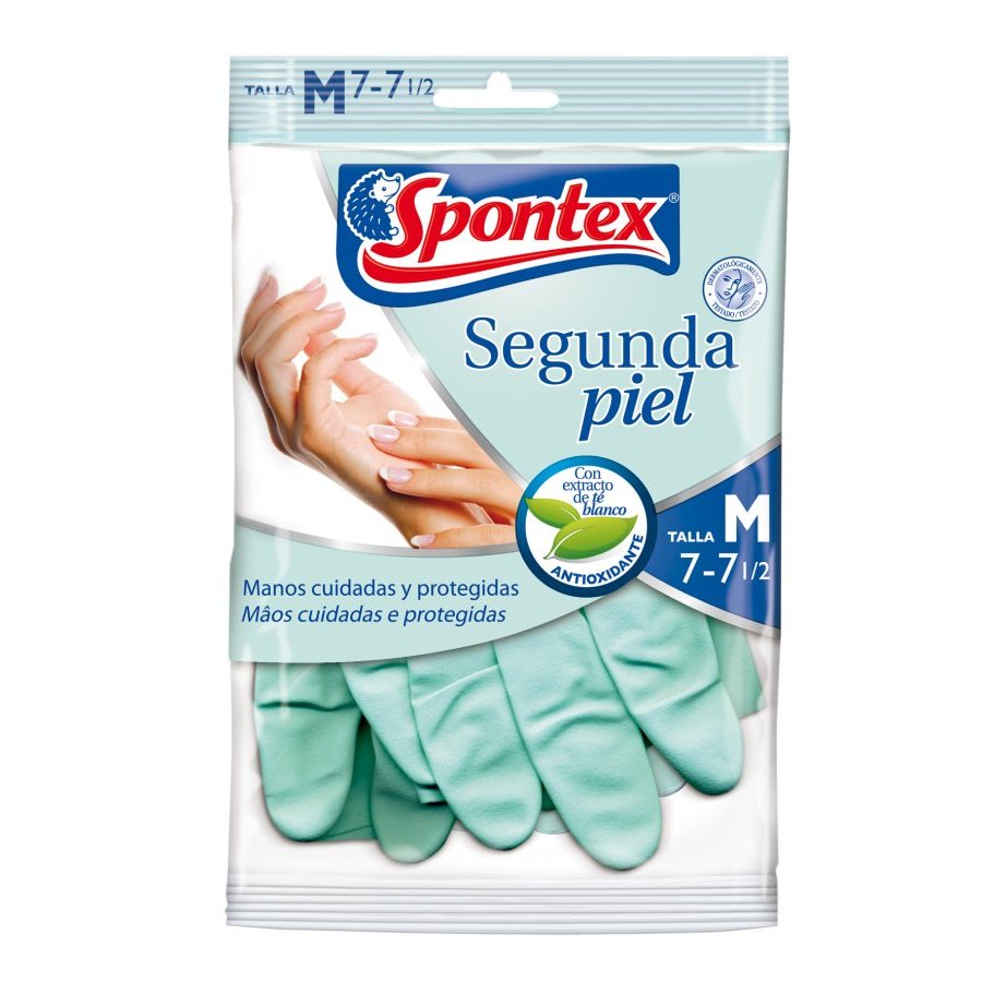 Guantes SPONTEX segunda piel talla 7 mediana