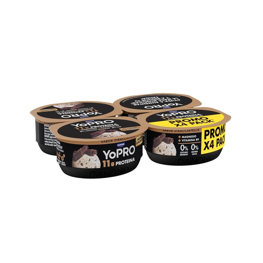Leche fermentada DANONE Yopro stracciatella 4x120 g