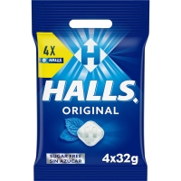 Caramelos HALLS Orixinal sen azucre lote 4x32 g