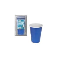 Bolsa 10 Vasos reutilizables azul-blanco BEST 450cc