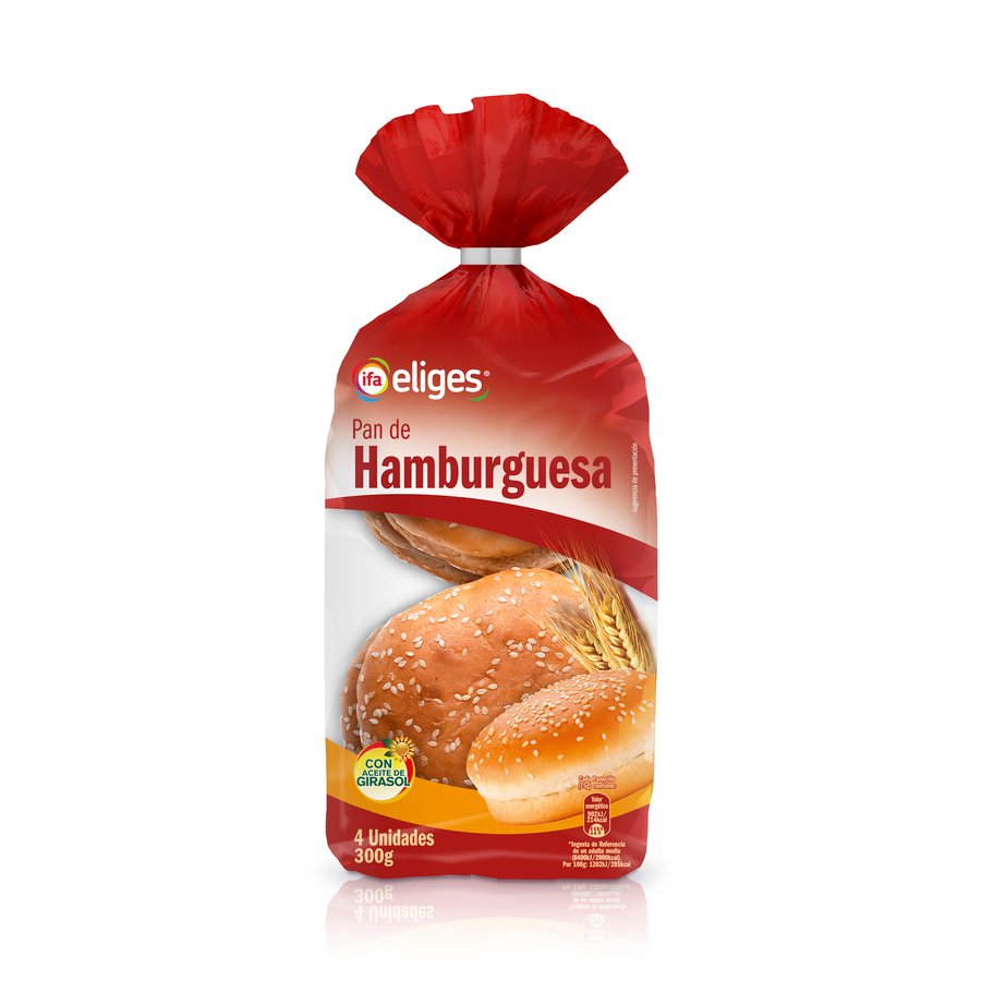 Pan de hamburguesa IFA ELIGES 4 unidades 300 g