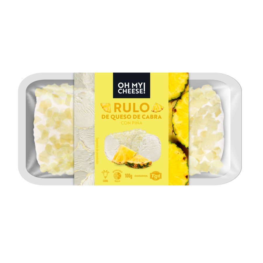 Queso rulo de cabra con piña OH MY CHEESE 100 g