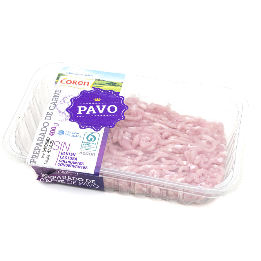 Picada de pavo burger meat COREN bandeja 400 g