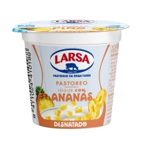 Iogur desnatado LARSA con ananás vaso 125 g