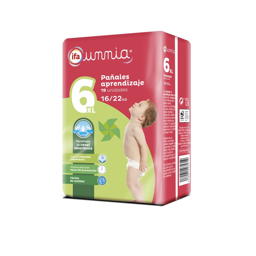 Pañal aprendizaje IFA UNNIA T6 16-22 kg 19 unidades