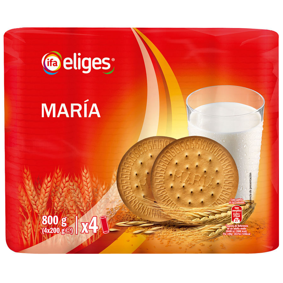 Galletas maría IFA ELIGES 4 x 200 g