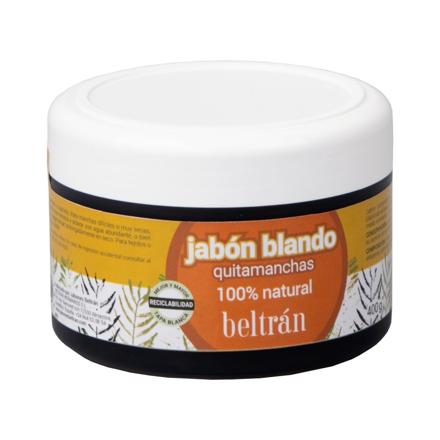 Jabón blando quitamanchas BELTRAN 100% natural tarro 400 g