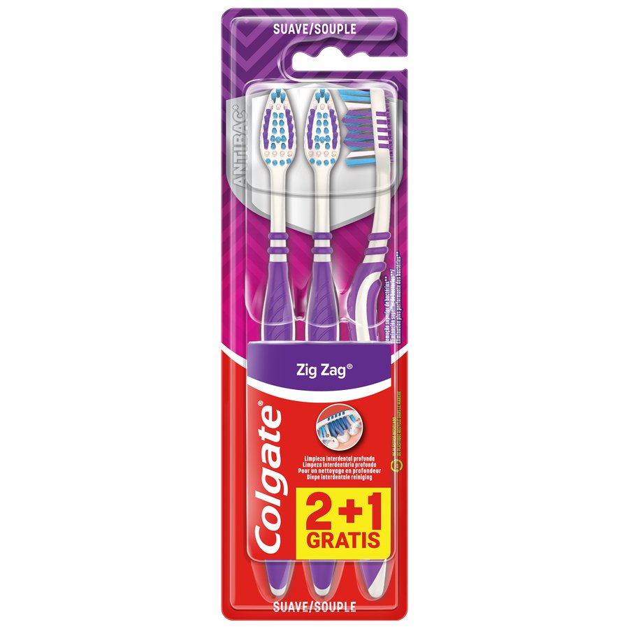 Cepillo COLGATE zig-zag suave 2+1 gratis