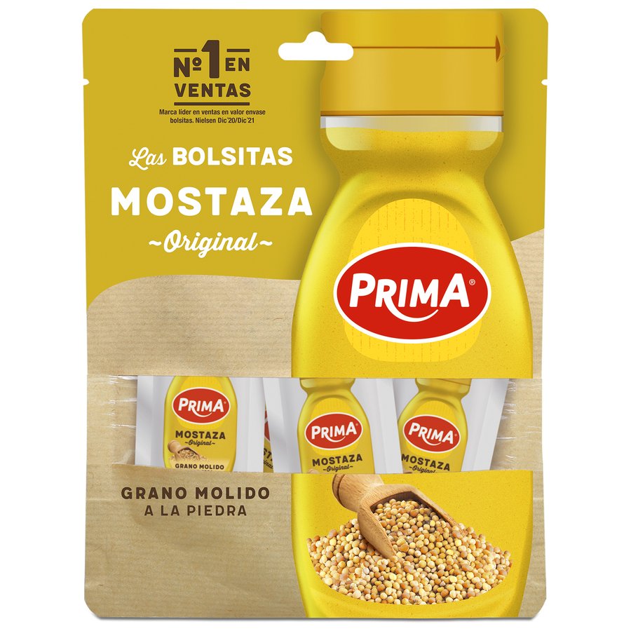 Mostaza PRIMA bolsita 4 g pack 12 unidades
