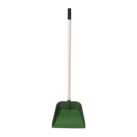 Recogedor plástico con mango madera forrado