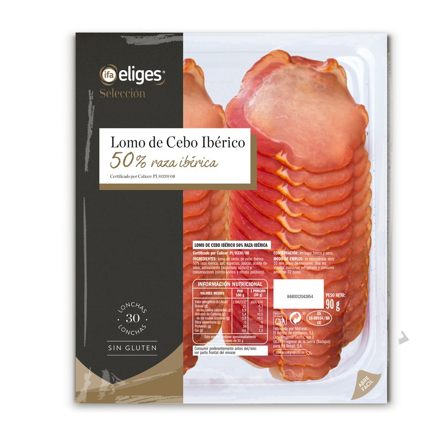 Lomo de cebo ibérico IFA ELIGES 90 g