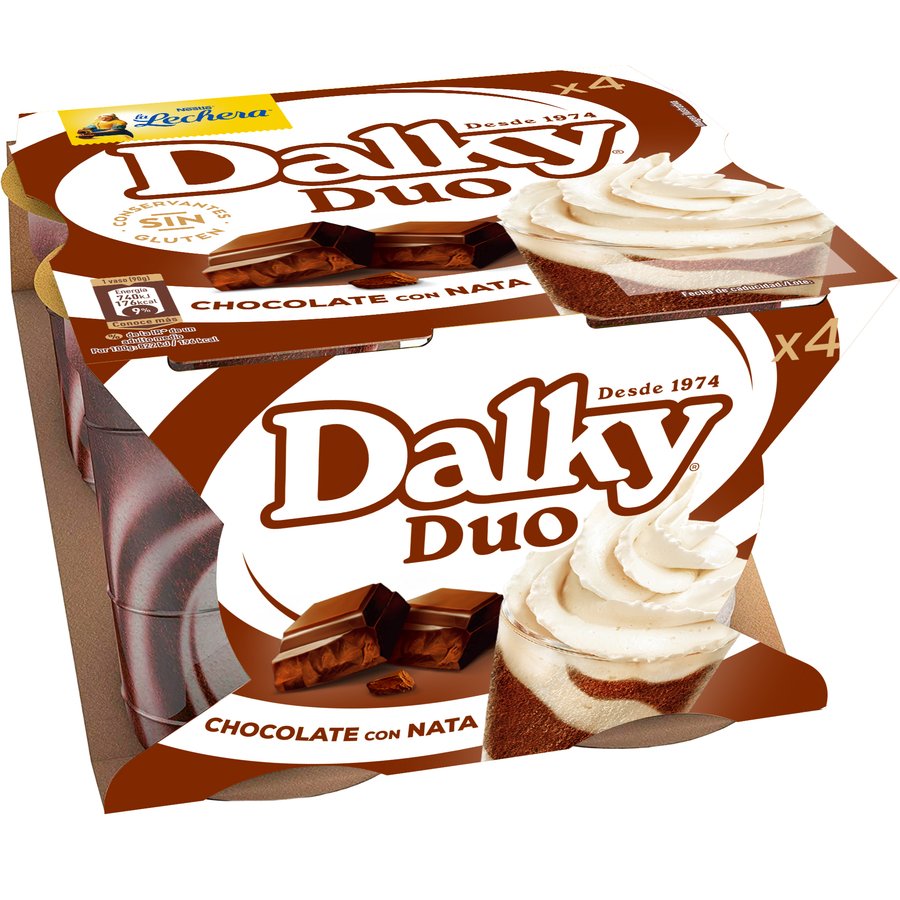 Crema DALKY dúo chocolate pack 4x90 g