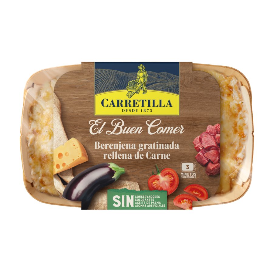 Berenjena gratinada rellena de carne CARRETILLA 350 g