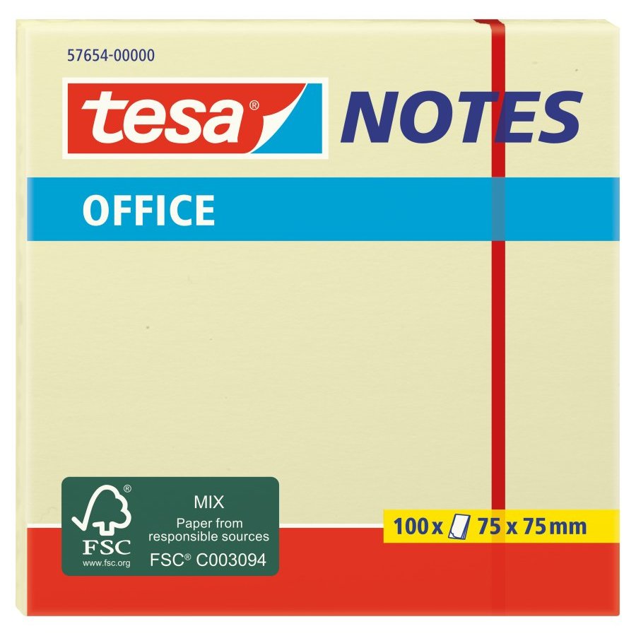 Cubo de notas adhesivas TESA 75x75 mm 100 hojas