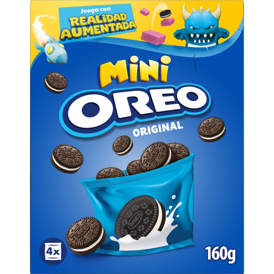 Galletas rellenas de crema mini LU OREO estuche 160 g