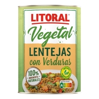 Lentejas con verduras LITORAL lata 430 g