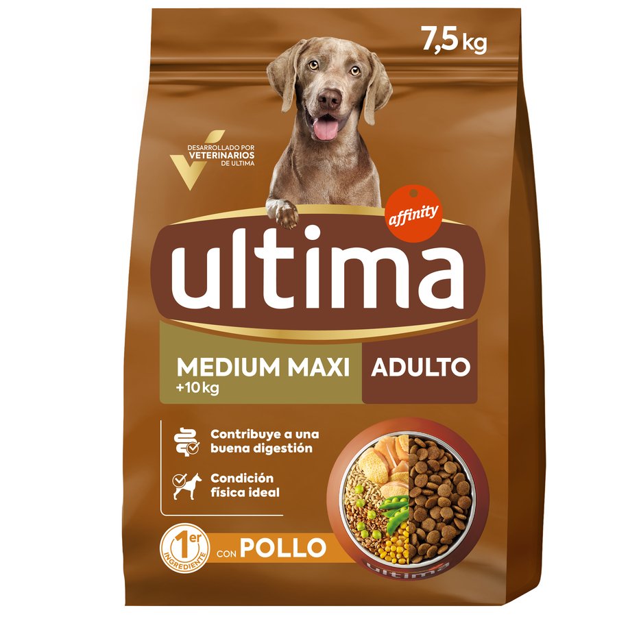 Alimento perro medium/maxi ULTIMA pollo saco 7,5 kg