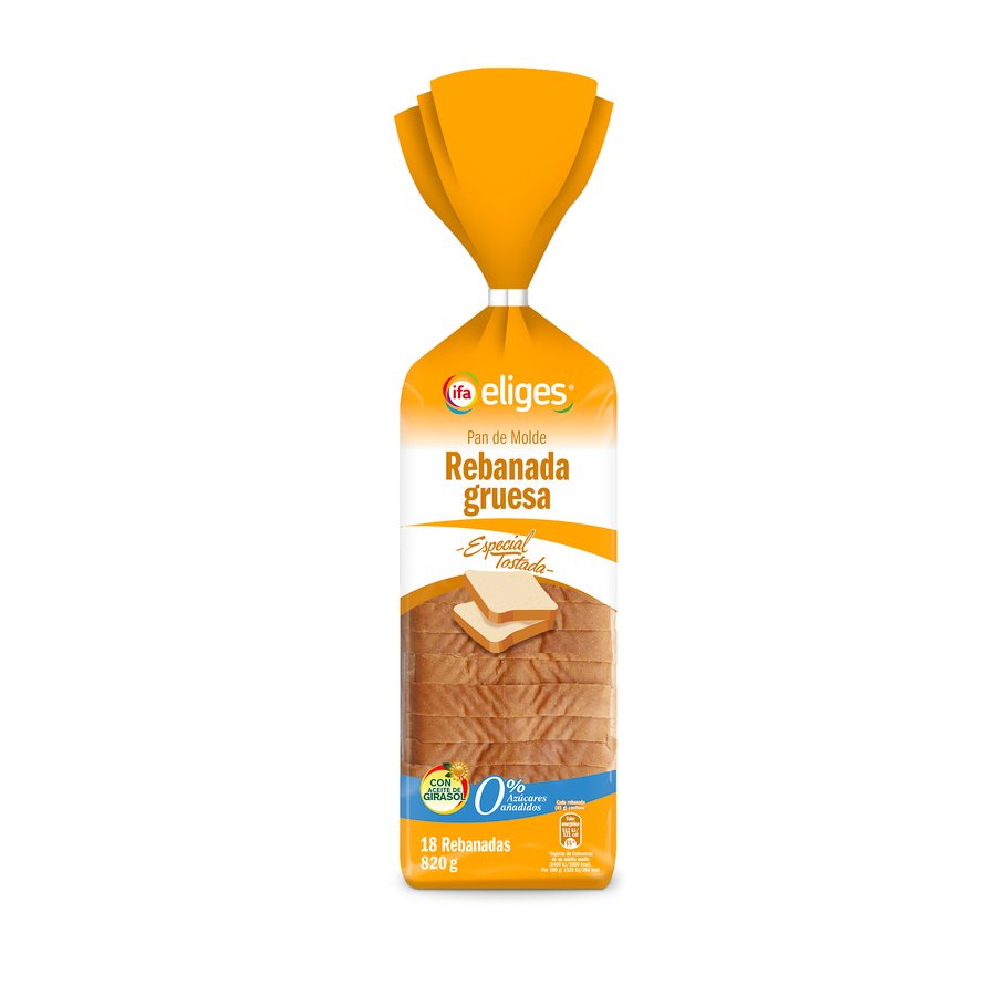 Imagen de Pan de molde IFA ELIGES rebanada gruesa 820 g