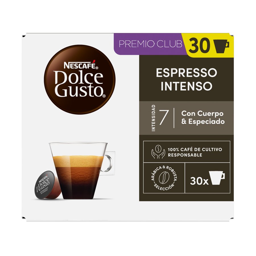 Café cápsulas Nescafé DOLCE GUSTO Espresso Intenso 30 unidades 210 g