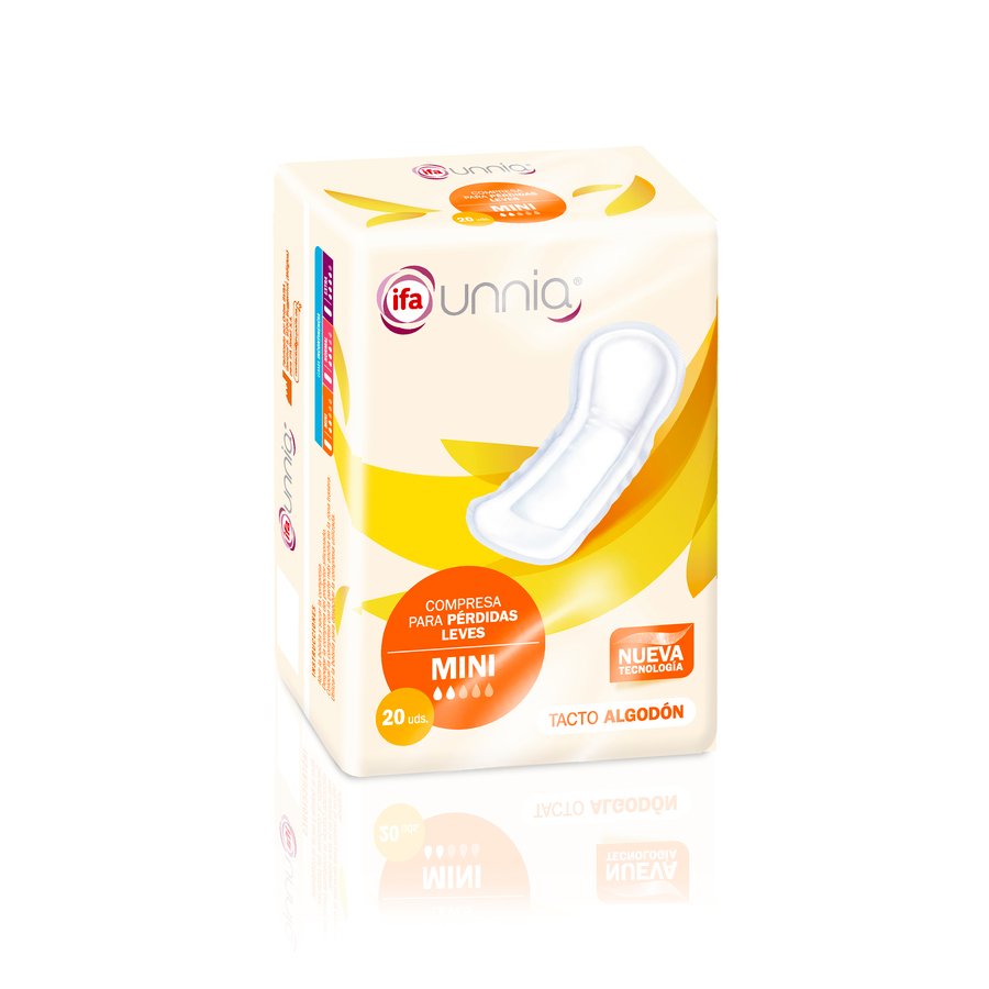Compresas incontinencia IFA UNNIA mini pérdidas leves 20 unidades