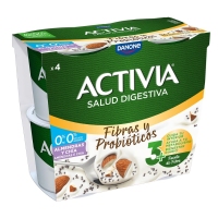 Bífidus ACTIVIA DANONE semillas de chía con almendras 0% 4x115 g