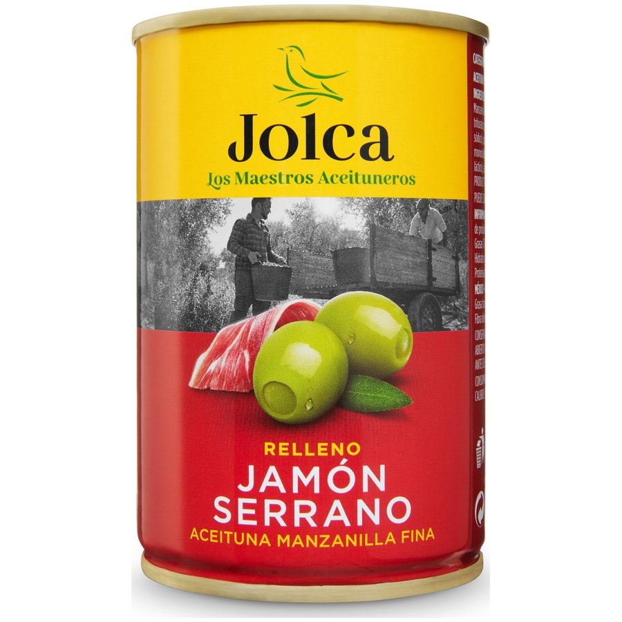 Aceituna rellena jamón serrano JOLCA 130 g pne.