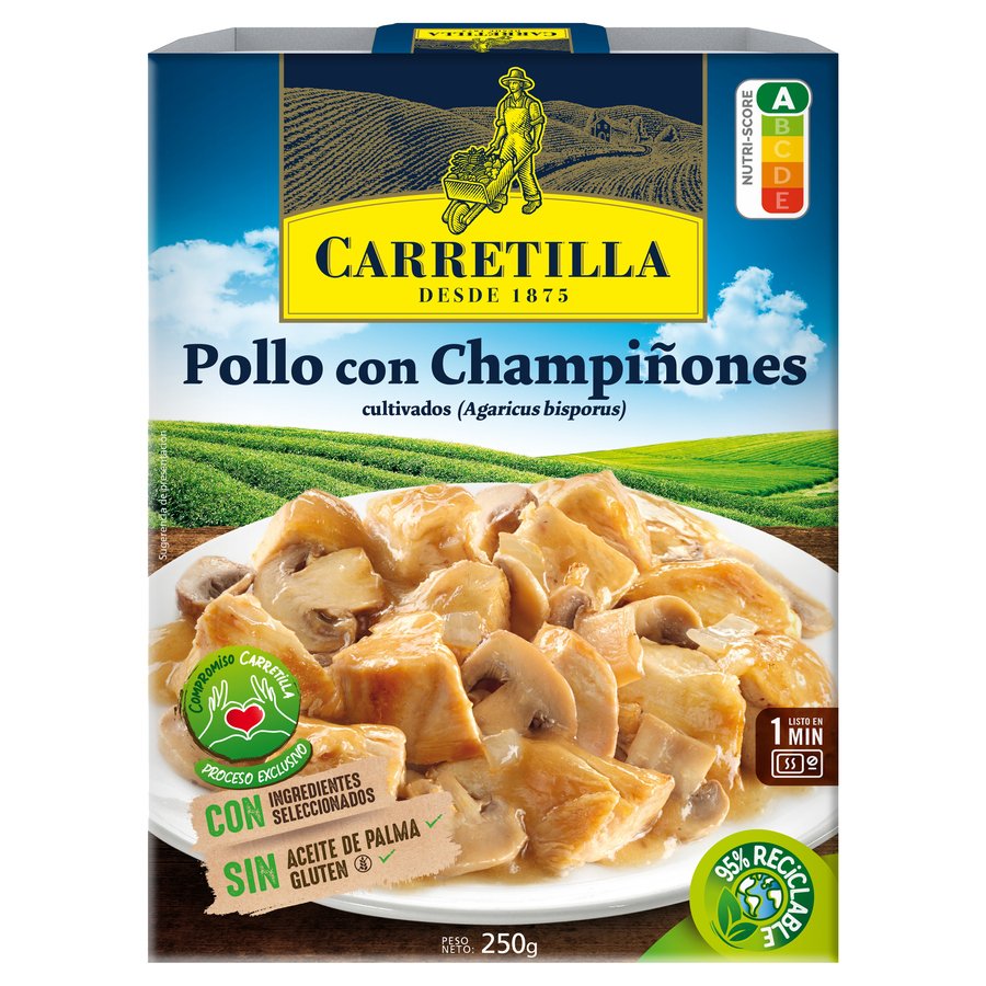 Pollo con champiñones CARRETILLA bandeja 250 g