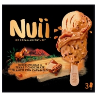 Helado bombón NUII nueces pecanas chocolate blanco caramelo 3 unidades 198 g