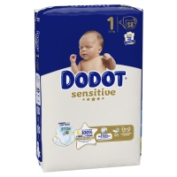 Cueiro DODOT sensitive T1 2-5 KG 58 unidades