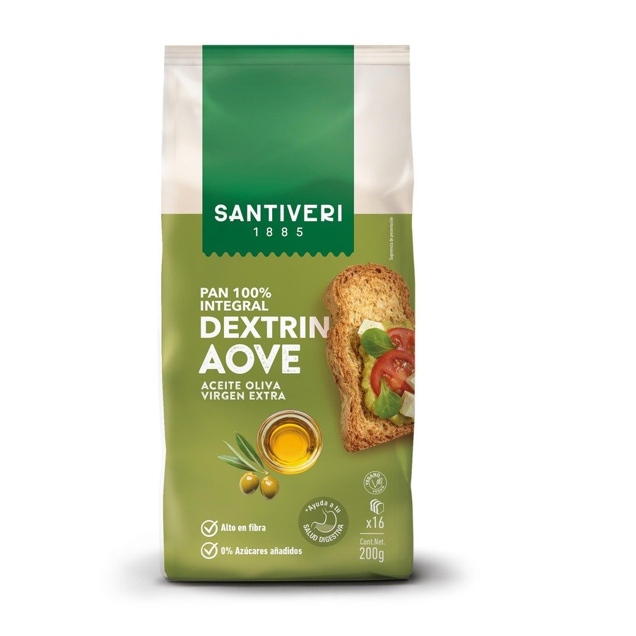 Pan tostado SANTIVERI 100% integral AOVE 200 g