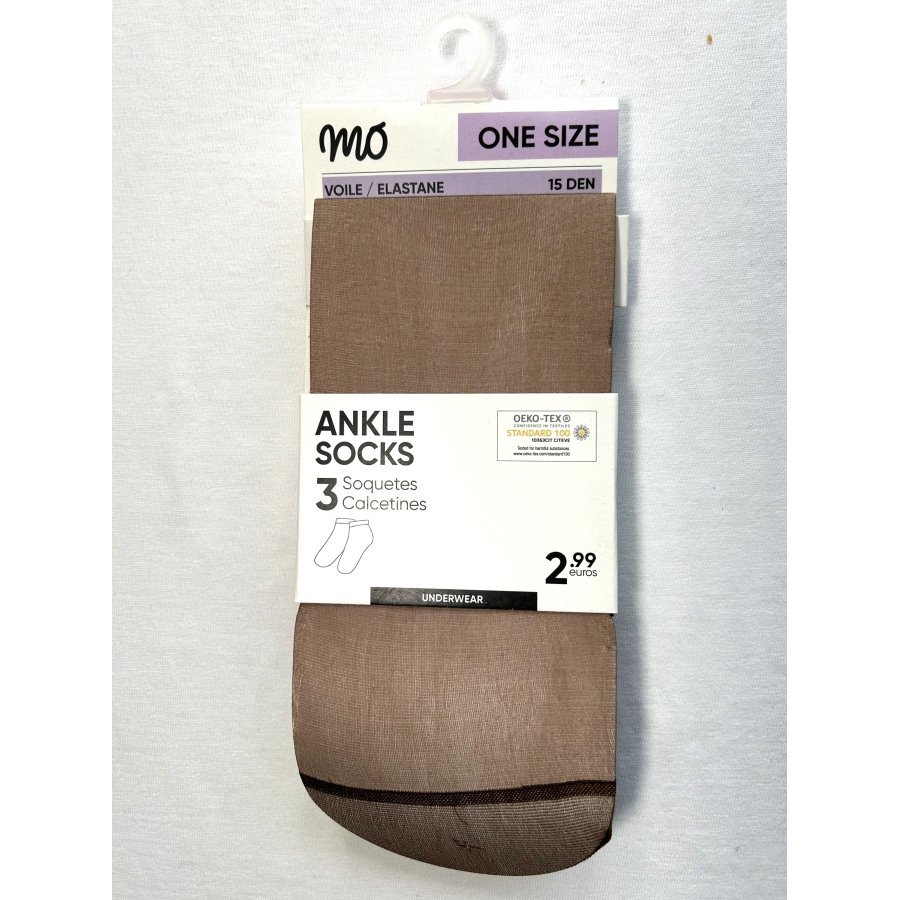 Pack 3 calcetines 15D tabac talla única